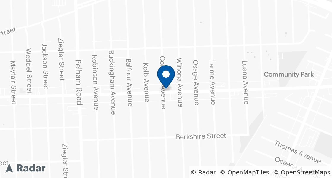 Map of Dairy Queen Location:: 17446 Ecorse Rd, Allen Park, MI, 48101-2241